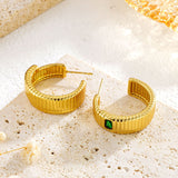 Retro Trendy Niche Plaid Earrings Do Not Fade – Birthday Gifts — 3