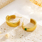 Retro Trendy Niche Plaid Earrings Do Not Fade – Birthday Gifts — 3