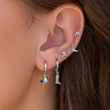 Gold Plated Denim Boots Hat Pendant Earrings – Jewelry Gift Ideas — 7