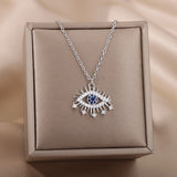 18K Gold Plated Color Zircon Blue Eyes Pendant – Jewelry Gift Ideas — 11