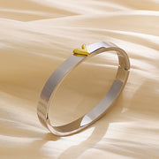 V-shaped Wide Couple Bracelet Female Gold Buckle – Jewelry Gift Ideas — 6