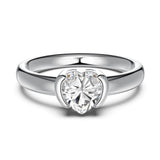 Inlaid Geometric Heart Shape Wedding Ring Women's – Jewelry Gift Ideas — 5