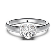 Inlaid Geometric Heart Shape Wedding Ring Women's – Jewelry Gift Ideas — 5