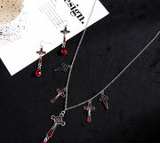 Fashion Exaggerated Black Bat Necklace Suit – Stylish Gifts — 7