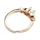 Rose Gold Ring White Opal Colorful – Holiday Gift Ideas — 2