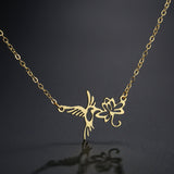 Women's Stainless Steel Flower Hummingbird – Jewelry Gift Ideas — 3