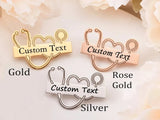 Smooth Engraved Name Stethoscope Brooch – Jewelry Gift Ideas — 5