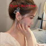 Super Flashing Diamond Earrings With Butterfly Ear – Stylish Gifts — 3