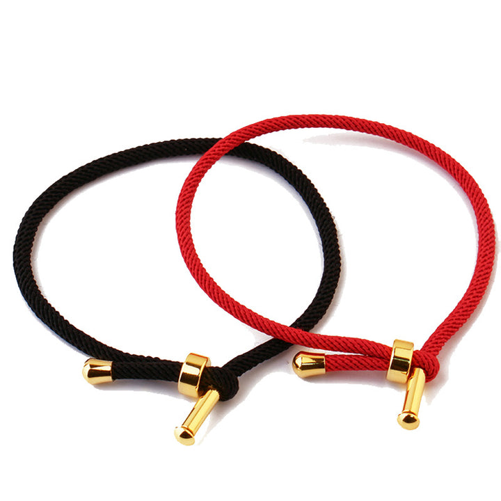 Woven Natal Year Red Rope Black Rope Bracelet – Jewelry Gift Ideas — 1