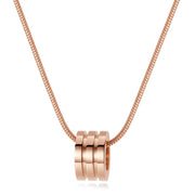 Personalized Titanium Steel Double Ring Necklace – Jewelry Gift Ideas — 5