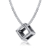 Titanium Steel Black Triangle Square Necklace – Jewelry Gift Ideas — 1