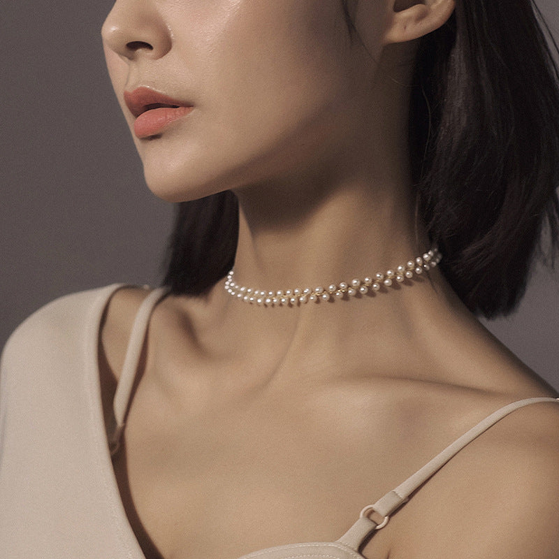 Hand-woven pearl necklace – Jewelry Gift Ideas — 1