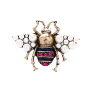 Retro Alloy Oil Drop Pearl Insect Brooch Coat – Jewelry Gift Ideas — 1