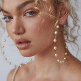 Pearl big circle earrings – Unique Gift Ideas — 4