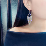 Temperament Long Full Diamond Tassel Earrings – Unique Gift Ideas — 2