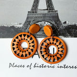 Ethnic Style Retro Wood Earrings Eardrops Geometric – Stylish Gifts — 9