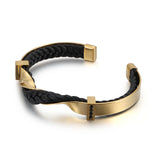 Stainless steel leather bracelet – Jewelry Gift Ideas — 1