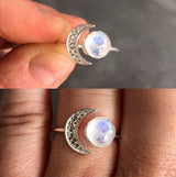 Fashion Women's Silver Plated Moonstone Ring – Stylish Gifts — 5