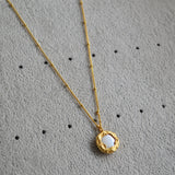 Button mother-of-pearl clavicle chain – Gifts for Her — 4