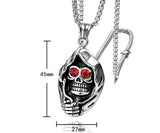 Skull Head Pendant Stainless Steel Ornament Men's – Jewelry Gift Ideas — 9