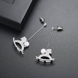 Rocking Horse Earrings Zircon Korean Fashion Long – Stylish Gifts — 2