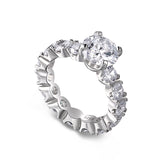 Sterling Silver Ring With Diamonds Simple Ladies – Practical Gifts — 15