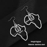 Gold Stainless Steel Adinkra Gye Nyame Earrings – Small Gift Ideas — 7