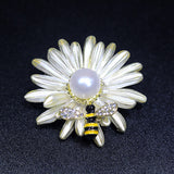 Real Pearl Corsage Fashion Wild Flower Bee Brooch – Stylish Gifts — 5