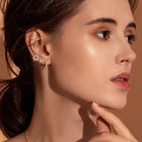 S925 silver earrings sun shape geometry – Small Gift Ideas — 6