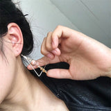 Marble round bead earrings – Small Gift Ideas — 4