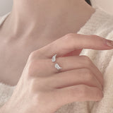Fashion Sweet Diamond Angel Wing Silver Ring – Stylish Gifts — 4