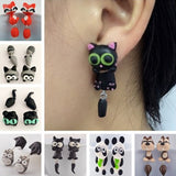 Animal Soft Clay Earrings Cute Cartoon Handmade – Thoughtful Gifts — 1