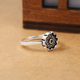 Vintage lotus ring Thai silver ring for lady – Practical Gifts — 2