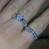 Zircon White Diamond And Blue Diamond Ring – Stylish Gifts — 5