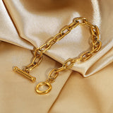 Classic Gold Bracelet Paperclip Bracelet – Jewelry Gift Ideas — 3