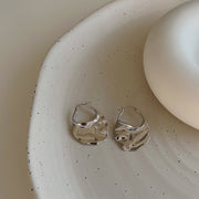 Irregular Dripping Metal Earrings All-match – Small Gift Ideas — 8