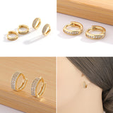 Fashion Copper Plating 18K Gold Earrings Ins Geometric – Stylish Gifts — 16