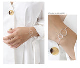 925 Sterling Silver Double Circle Round Bracelets – Birthday Gifts — 5