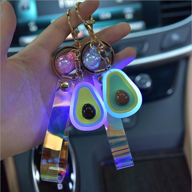 Avocado key pendant with lamp acrylic luminous – Jewelry Gift Ideas — 1