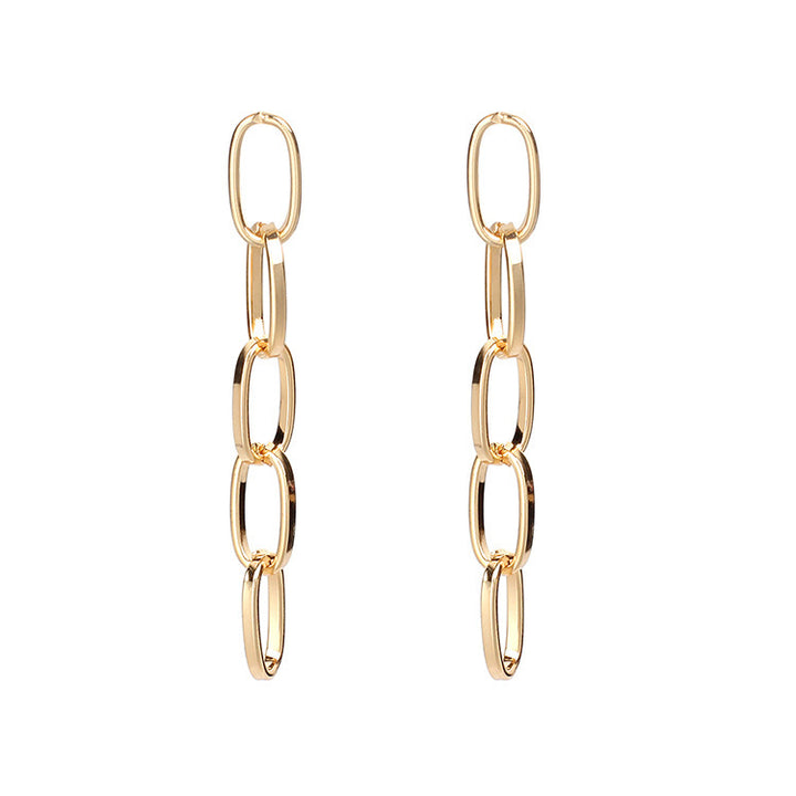 Fashion Gold and Silver Chain Shape Earrings Earrings – Stylish Gifts — 1