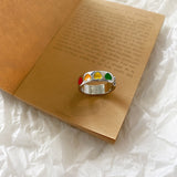 Ring Girl, Colorful Oil Dripping Love Ring – Gifts for Couples — 5