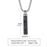 Stainless Steel Roman Numeral Rectangular Bar – Jewelry Gift Ideas — 17
