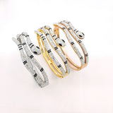 Full Diamond Snake Titanium Steel Bracelet Trend – Jewelry Gift Ideas — 3