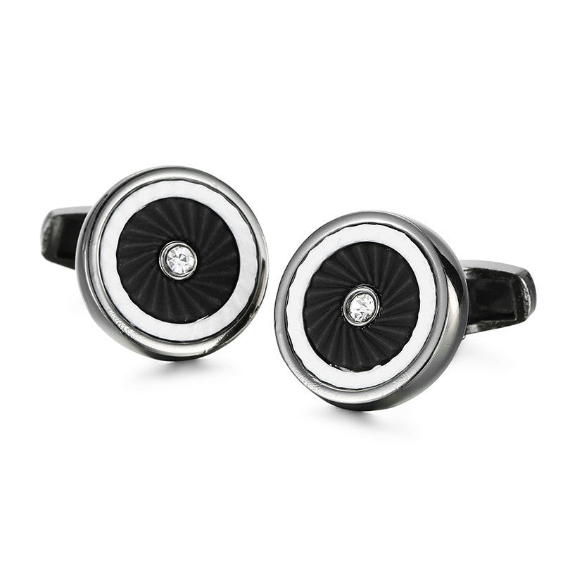 Round Cufflinks Copper Material French Shirt – Birthday Gifts — 1
