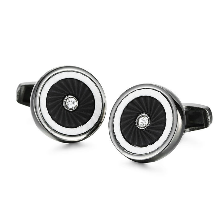 Round Cufflinks Copper Material French Shirt – Birthday Gifts — 1