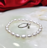 Three Piece Jewelry Pearl Necklace Bracelet Ring – Jewelry Gift Ideas — 3