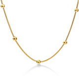 Round Snake Chain Beads Necklace – Jewelry Gift Ideas — 5