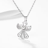 S925 Sterling Silver Necklace Angel Pendant – Jewelry Gift Ideas — 2