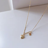 Love Pin Pendant Necklace Women's Short Style – Jewelry Gift Ideas — 2