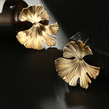 Retro Fashion Creative Big Metal Flower Ginkgo Leaf – Stylish Gifts — 4